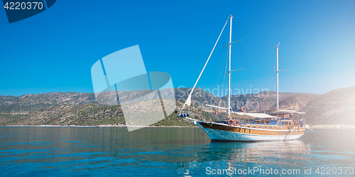 Image of yacht on bay