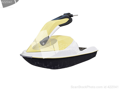 Image of Jetski isolated front view