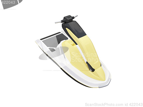 Image of Jetski isolated front view