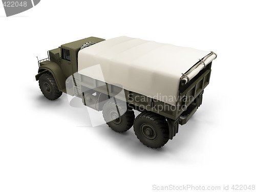 Image of isolated big car back view 02