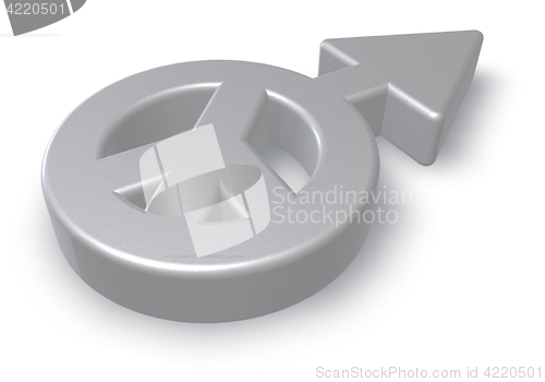 Image of male gender and peace symbol mix - 3d rendering