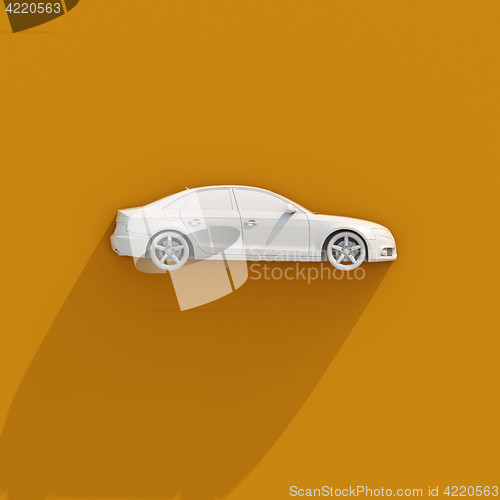 Image of 3d Car White Icon