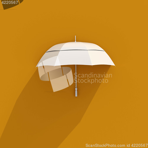 Image of 3d White Umbrella Icon