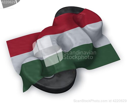 Image of paragraph symbol and flag of hungary - 3d rendering