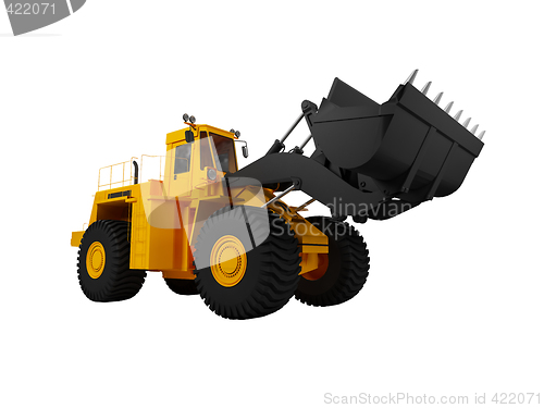 Image of isolated heavy machine front view 02