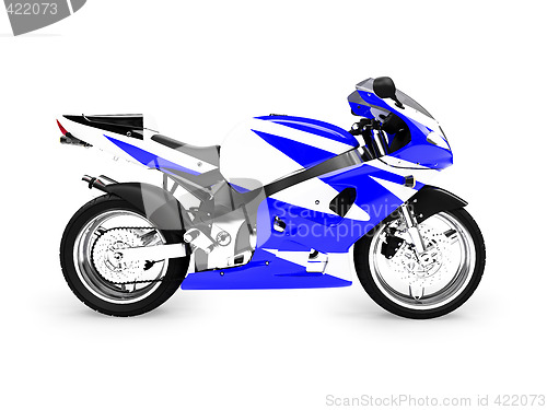 Image of isolated motorcycle side view