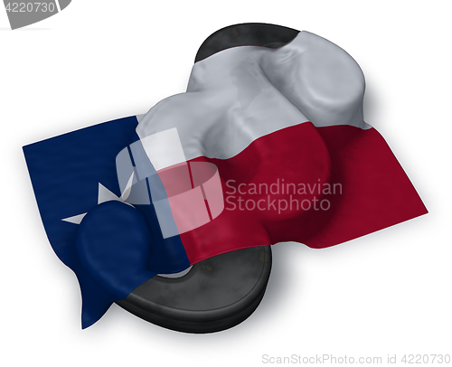 Image of texas flag and paragraph symbol - 3d illustration