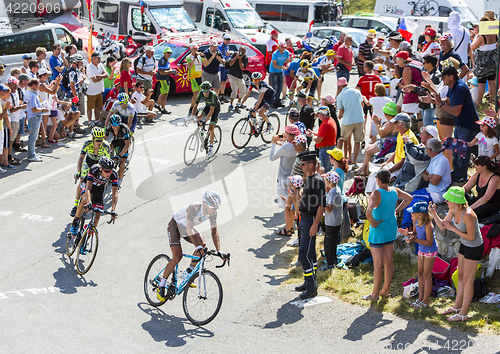 Image of Group of Cyclists on Col du Glandon - Tour de France 2015