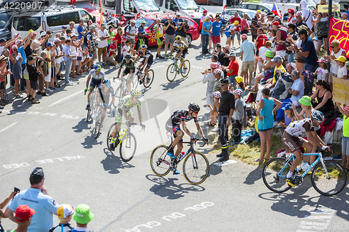 Image of Group of Cyclists on Col du Glandon - Tour de France 2015