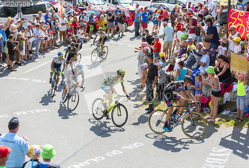 Image of Group of Cyclists on Col du Glandon - Tour de France 2015