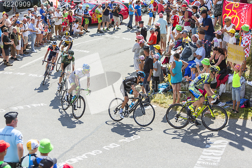 Image of Group of Cyclists on Col du Glandon - Tour de France 2015