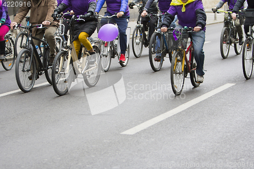 Image of Group of cyclist during the street race