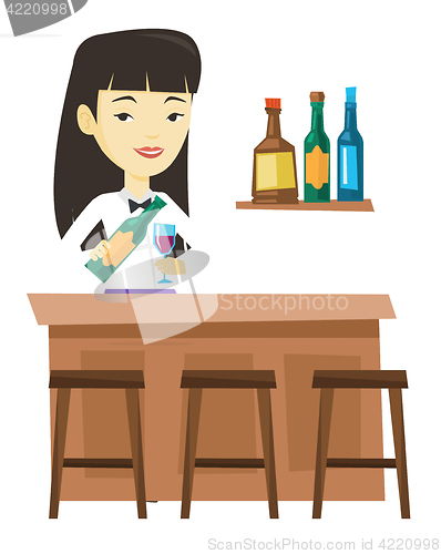 Image of Bartender standing at the bar counter.