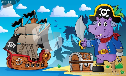 Image of Pirate hippo theme 2