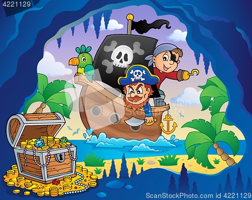 Image of Pirate boat theme 4
