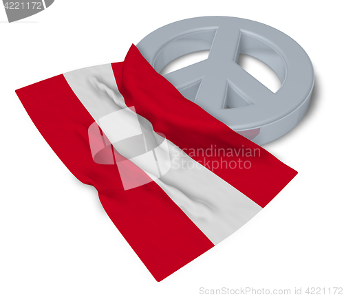 Image of peace symbol and flag of austria - 3d rendering