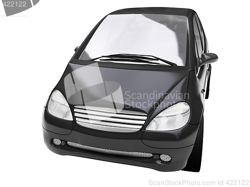 Image of isolated black car front view 04