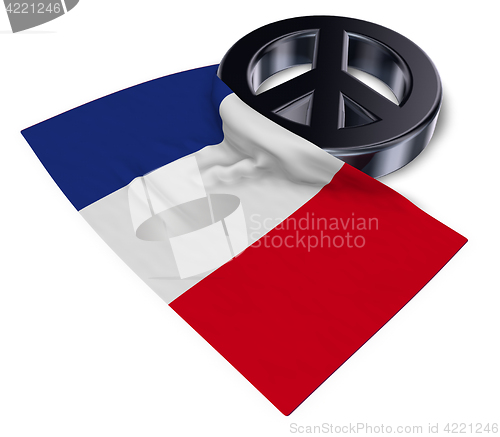 Image of peace symbol and flag of france - 3d rendering