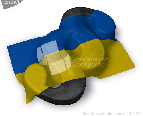 Image of paragraph symbol and flag of the ukraine - 3d rendering