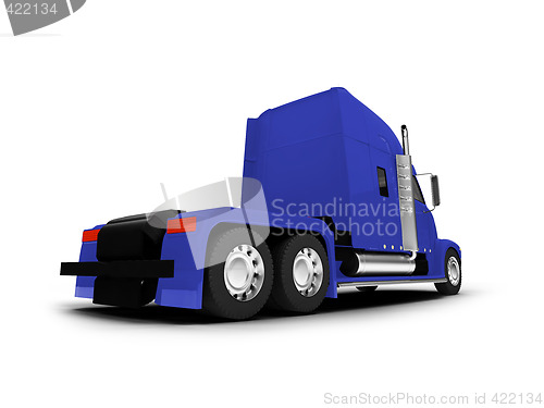 Image of Monstertruck isolated blue back view