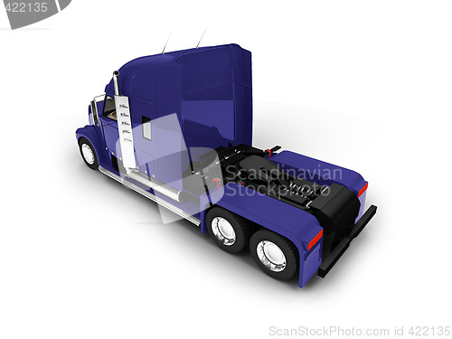 Image of Monstertruck isolated blue back view