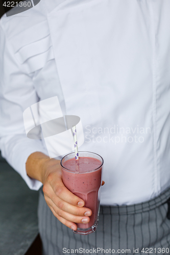 Image of Faceless shot of man with smoothie