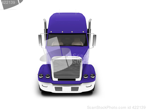 Image of Monstertruck isolated blue front view