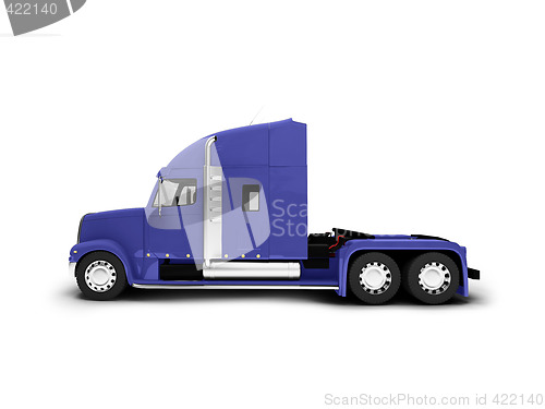 Image of Monstertruck isolated blue side view