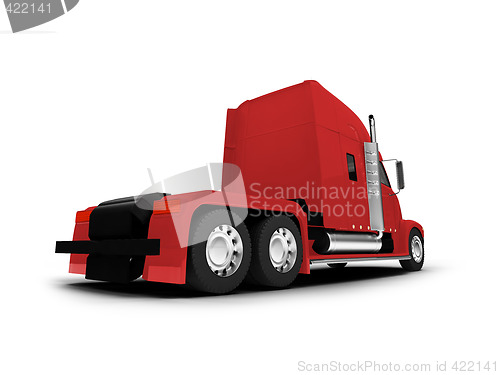 Image of Monstertruck isolated red back view