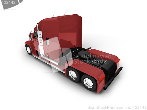 Image of Monstertruck isolated red back view