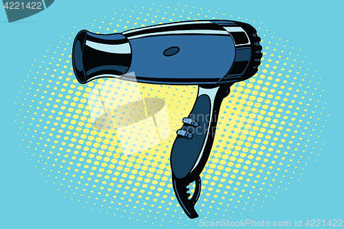 Image of Blue Hairdryer for drying hair