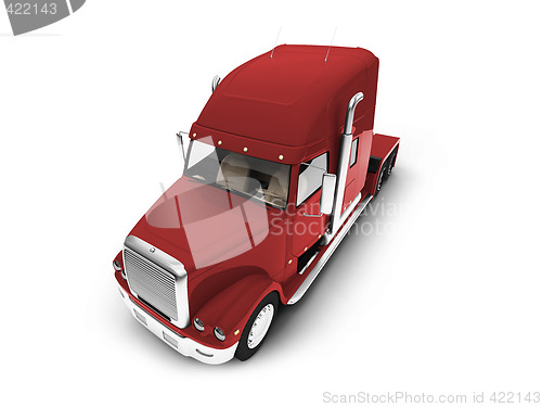 Image of Monstertruck isolated red front view