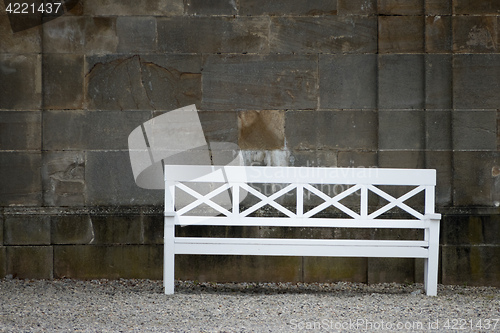 Image of white bench