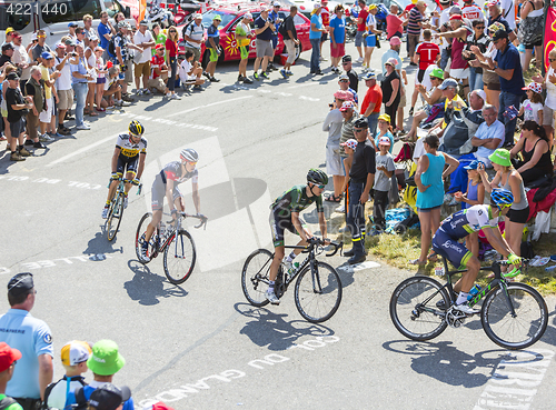 Image of Group of Cyclists on Col du Glandon - Tour de France 2015