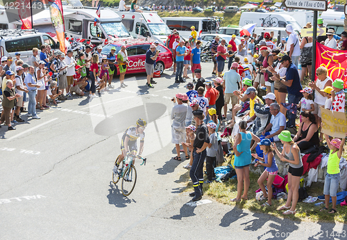 Image of The Cyclist Bram Tankink on Col du Glandon - Tour de France 2015