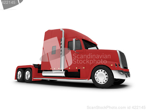 Image of Monstertruck isolated red front view