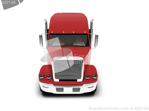 Image of Monstertruck isolated red front view