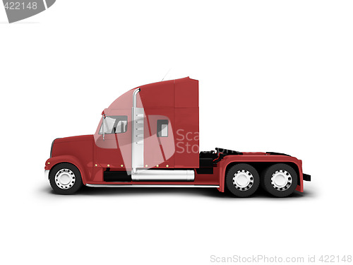 Image of Monstertruck isolated red side view