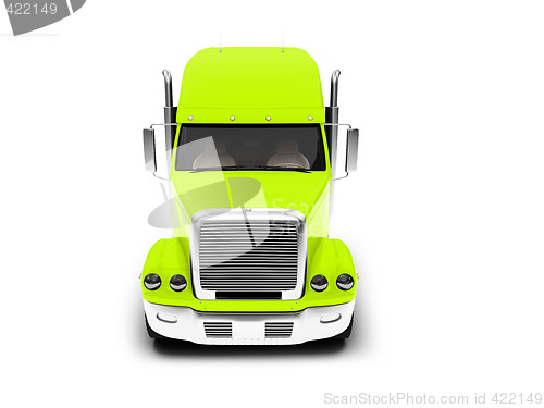 Image of Monstertruck isolated yellow front view