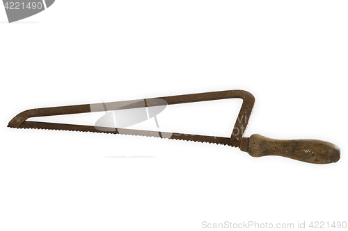 Image of Old rusty hand saw