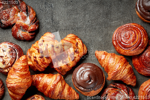 Image of Various freshly baked pastries