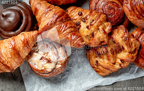 Image of Various freshly baked pastries