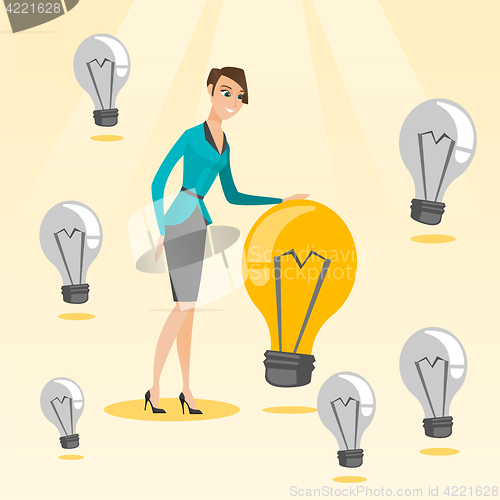 Image of Businesswoman having business idea.
