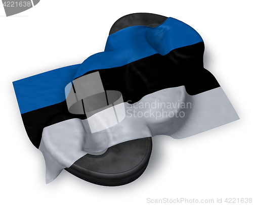 Image of paragraph symbol and flag of estonia - 3d rendering