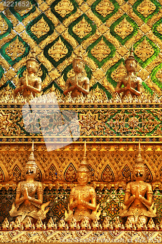 Image of part of wall in Wat Phra Kaeo temple