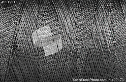 Image of Background close up blue thread texture