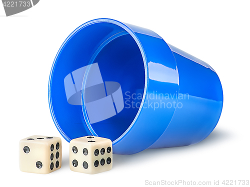 Image of Gaming dice and cup