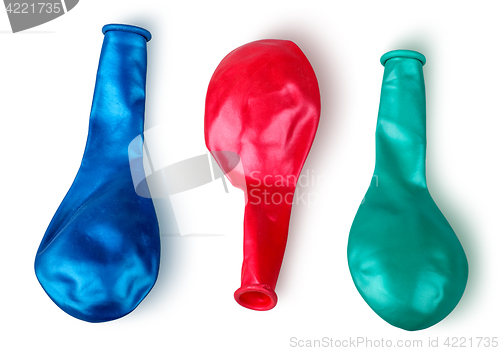 Image of Colorful deflated balloons