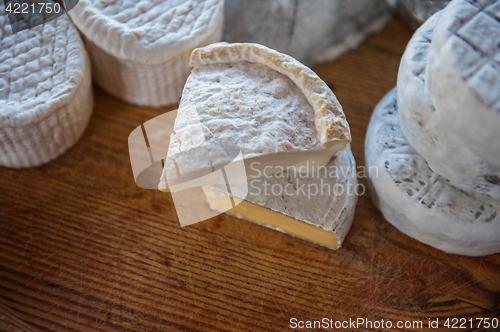 Image of Set of different cheese