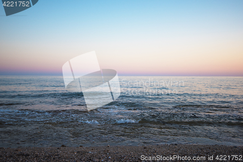 Image of sea in the evening